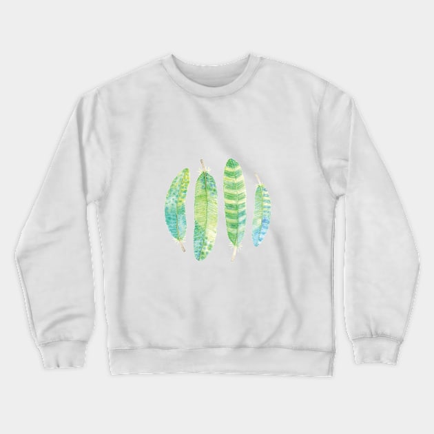 Feathers Crewneck Sweatshirt by Sasha Prood Studio